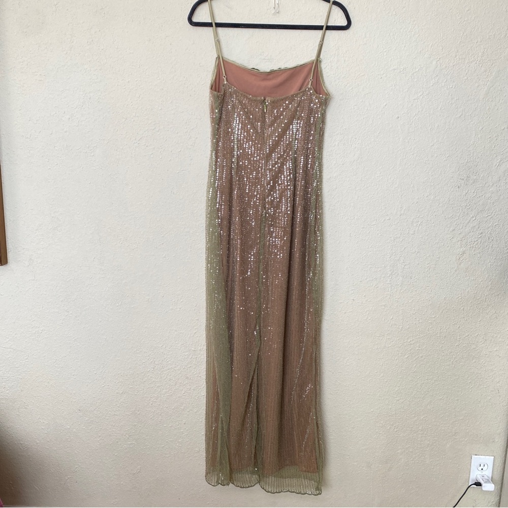LIMITED EDITION House of CB 'Alondra' Cafe Au Lait Beaded Maxi Dress NWOT size L - Picture 4 of 16